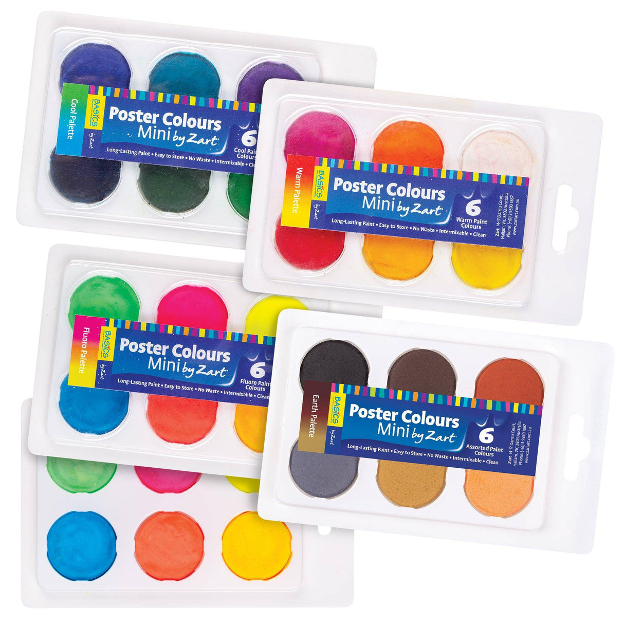 Poster Colours Paint Mini Palettes by Zart