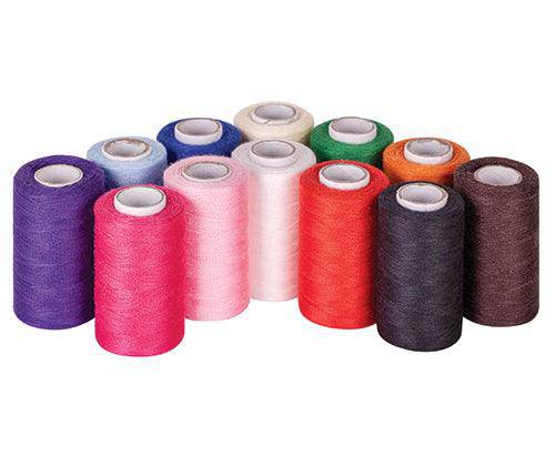 Sewing Thread Coloured 1000 yards Pack of 12 | Zart