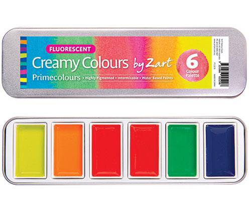 Creamy Colours Watercolours by Zart Fluorescent