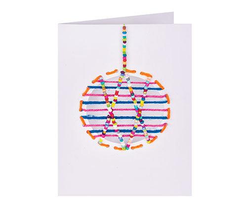 Christmas Cut-out Threading Card Pack of 10