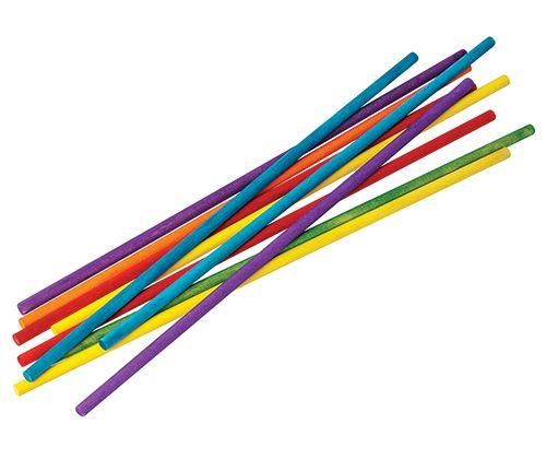 Dowel Rod 6mm x 30cm Coloured Pack of 10