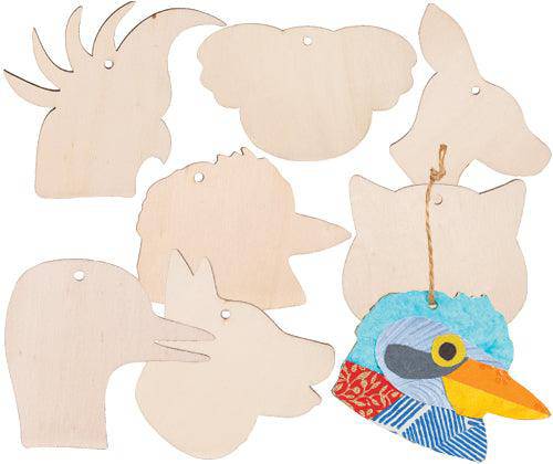 Wooden Australian Animal Hangers Pack of 21