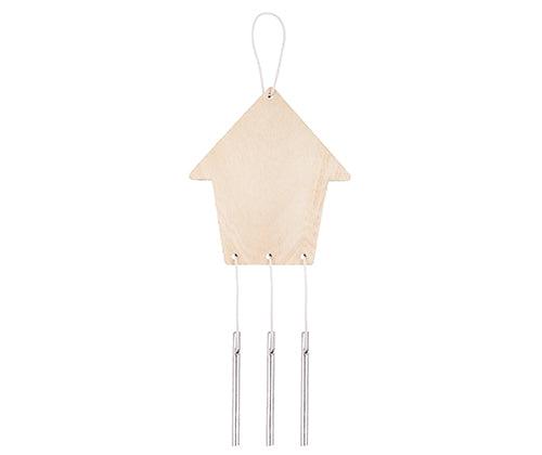 Wooden Garden Wind Chimes House Pack of 10