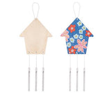 Wooden Garden Wind Chimes House Pack of 10