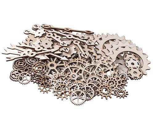 Wooden Gears and Cogs Assorted Pack of 100