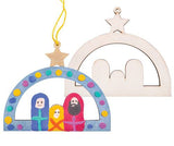 Wooden Nativity Hanger Pack of 12