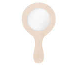 Wooden Round Hand Mirror Pack of 10