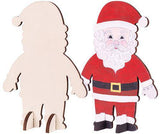 Wooden Standing Santa Pack of 10