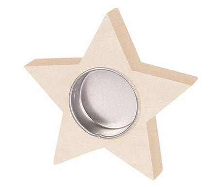 Wooden Tea Light Holder Star Pack of 5