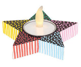 Wooden Tea Light Holder Star Pack of 5