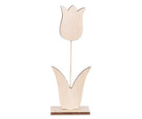 Wooden Tulip on Stand Pack of 10