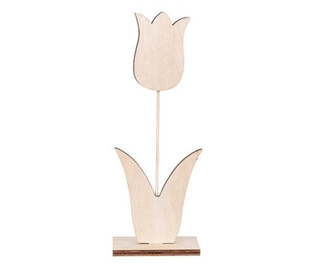 Wooden Tulip on Stand Pack of 10