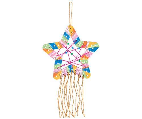 Wooden Weaving Star Pack of 10