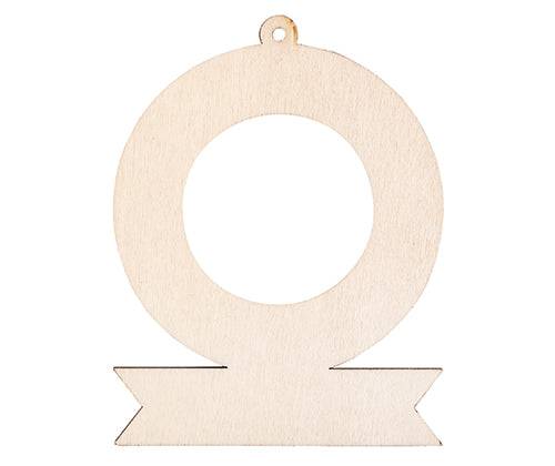 Wooden Wreath and Tree with Banner Pack of 12