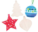 DIY Wooden Christmas Ornaments Assorted Pack of 12 - Zart